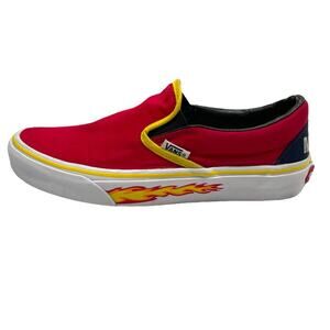 Vans Molly Pop Red Yellow Flame Slip On Sneaker Size women’s 7 / Mens 5.5